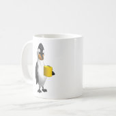 Mug manchot buvant du café (Devant gauche)