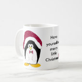 Mug Manchot cool dans un chapeau rouge (Devant gauche)