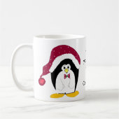 Mug Manchot cool dans un chapeau rouge (Gauche)
