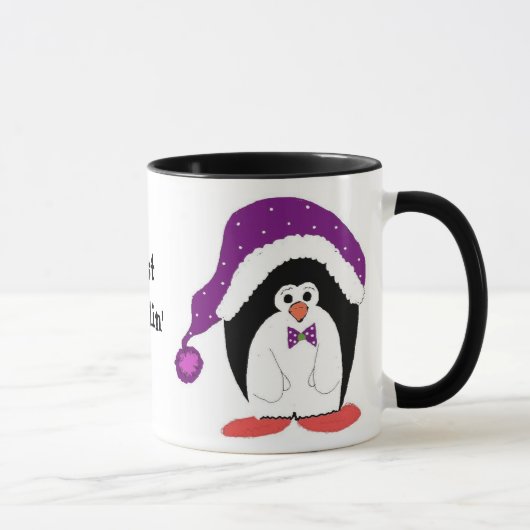 Mug Manchot dans un chapeau violet (Droite)