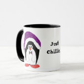 Mug Manchot dans un chapeau violet (Devant gauche)