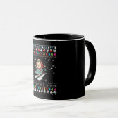 Mug Manchot de Noël qui skie (Devant droit)