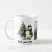 Mug Manchot d'hiver personnalisé « Meilleure maman de  (Gauche)