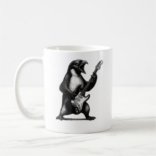 Mug Manchot Jouant de la Guitare Électrique Amateur de