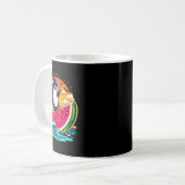Mug Manchot solitaire Pastèque Surf Été Coucher de sol (Devant gauche)