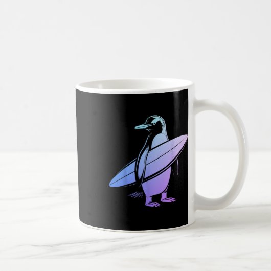 Mug Manchot surfeur Planche de surf Funny Drôle Surfin (Droite)
