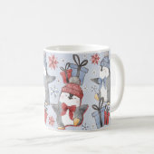 Mug Manchots dansants festifs d'hiver (Devant droit)