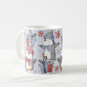 Mug Manchots dansants festifs d'hiver (Devant gauche)