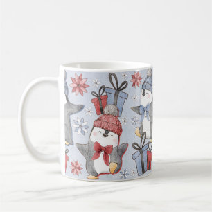 Mug Manchots dansants festifs d'hiver