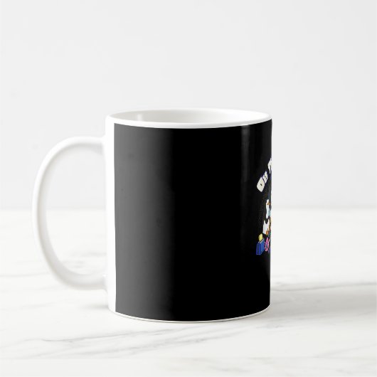 Mug Manchots feu de camp rétro (Gauche)