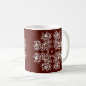 Mug Mandala à fleurs ethniques. Couronne florale (Devant droit)