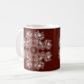 Mug Mandala à fleurs ethniques. Couronne florale (Devant gauche)