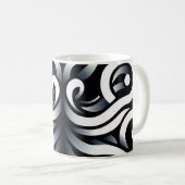 Mug Mandala abstrait géométrique sacré zen minimal (Devant droit)