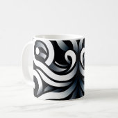 Mug Mandala abstrait géométrique sacré zen minimal (Devant gauche)
