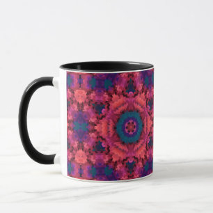 Mug Mandala abstrait kaléidoscope formes rondes cercle