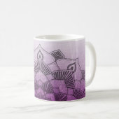 Mug Mandala Abstrait Zen Violet (Devant droit)