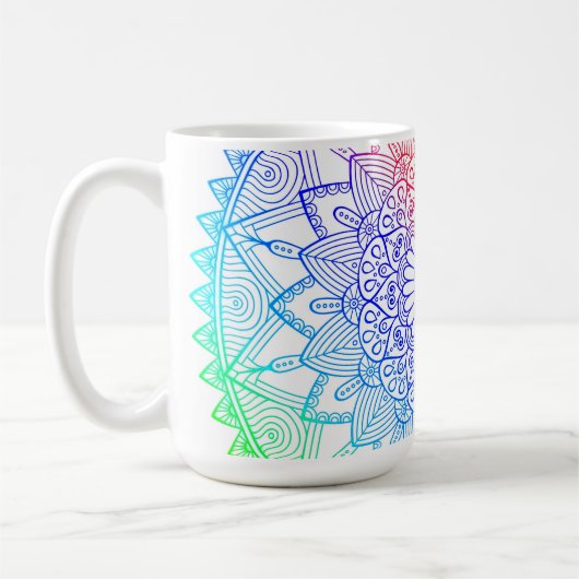 Mug Mandala Arc-en-Ciel (Gauche)