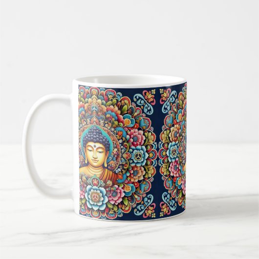Mug Mandala avec bouddha (Gauche)