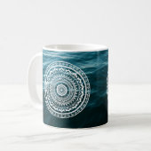 Mug Mandala Blanc Laissez la mer vous libérer (Devant gauche)