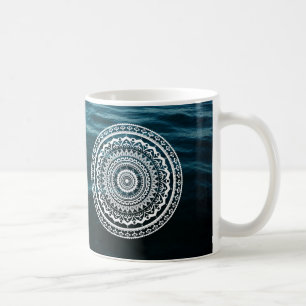 Mug Mandala Blanc Laissez la mer vous libérer
