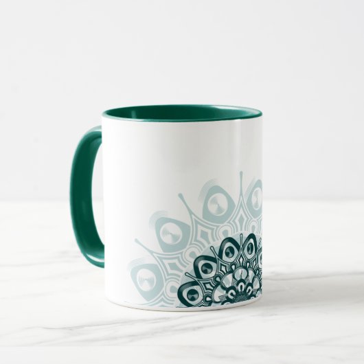 Mug Mandala bleu (Devant gauche)