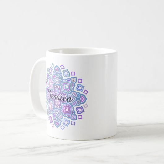 Mug Mandala bleu (Devant gauche)