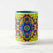 Mug Mandala bleu soleil (Centre)