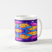 Mug “Mandala Bloom: Sip Joyfully in Neon Kawaii” (Devant droit)