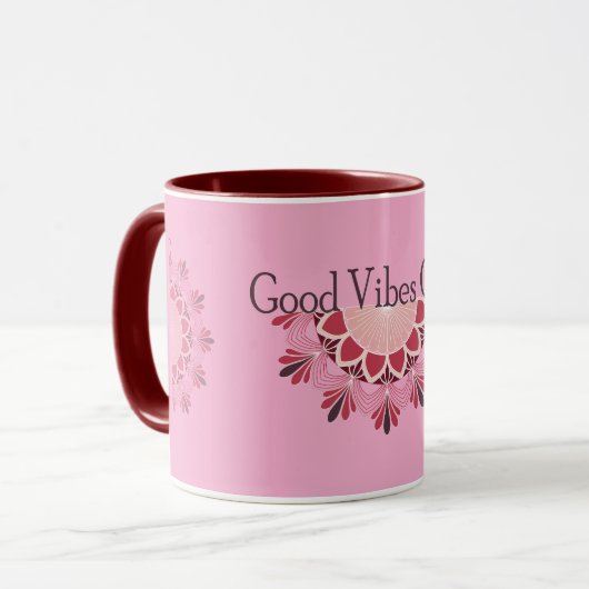 Mug Mandala Bonne Vibration (Devant gauche)