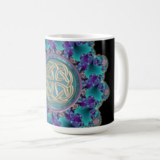 Mug Mandala celtique de fractale (Devant droit)