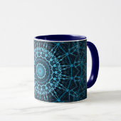 Mug Mandala Circle géométrique Fractal Rétro Hippie Mu (Devant droit)