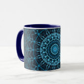 Mug Mandala Circle géométrique Fractal Rétro Hippie Mu (Devant gauche)