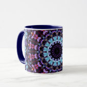 Mug Mandala Circle géométrique Fractal Rétro Hippie Mu (Devant gauche)