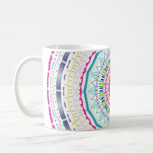 Mug mandala coloré (Gauche)