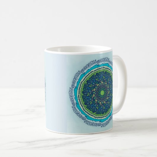 Mug Mandala d'alphabet (Devant droit)