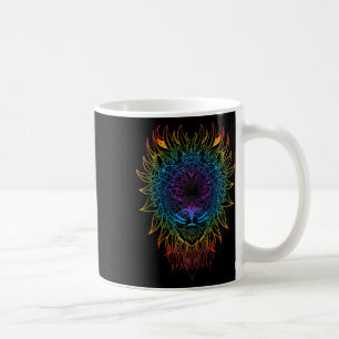 Mug Mandala d'art de lionne féminine Yoga Zen Méditati