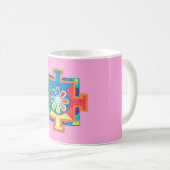 Mug Mandala de l'aquarelle de création (Devant droit)