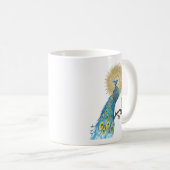 Mug Mandala de paon (Devant droit)