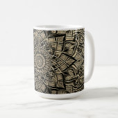 Mug Mandala doré (Devant droit)