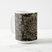 Mug Mandala doré (Devant gauche)