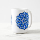 Mug Mandala en bleu (Devant droit)