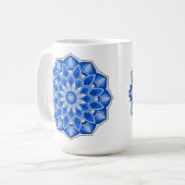 Mug Mandala en bleu (Devant gauche)
