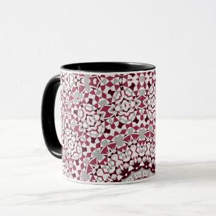 Mug Mandala est bordeaux-gris