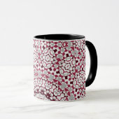 Mug Mandala est gris bordeaux (Devant droit)