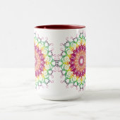 Mug mandala ethnique à fleurs. (Centre)