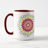 Mug mandala ethnique à fleurs. (Gauche)