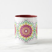 Mug mandala ethnique à fleurs. (Centre)