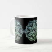 Mug Mandala Exotic Tribal Green Gradient (Devant gauche)