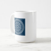 Mug Mandala fait de coquillages (Devant gauche)