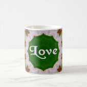 Mug Mandala Fleur Abstraite avec Love Texte facultatif (Centre)